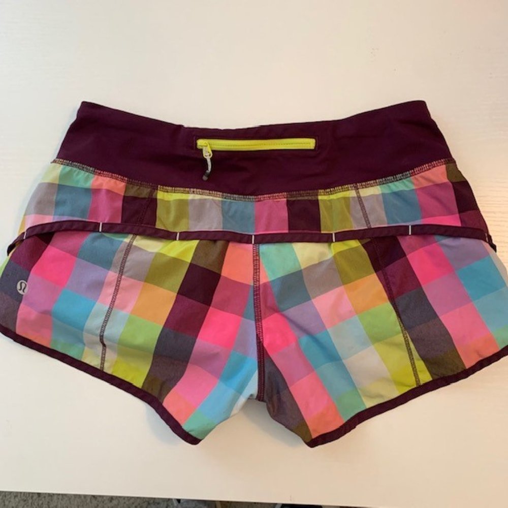 Lululemon Multi Color Checkered Pattern Running G… - image 3